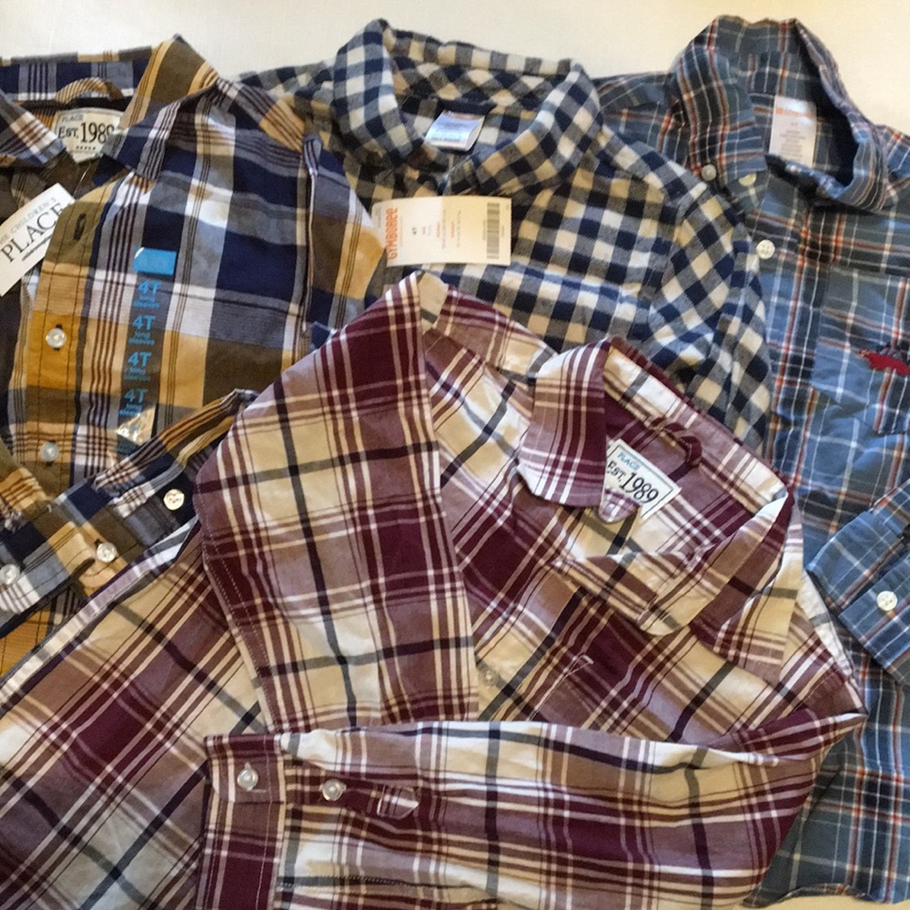 4t button up shirts